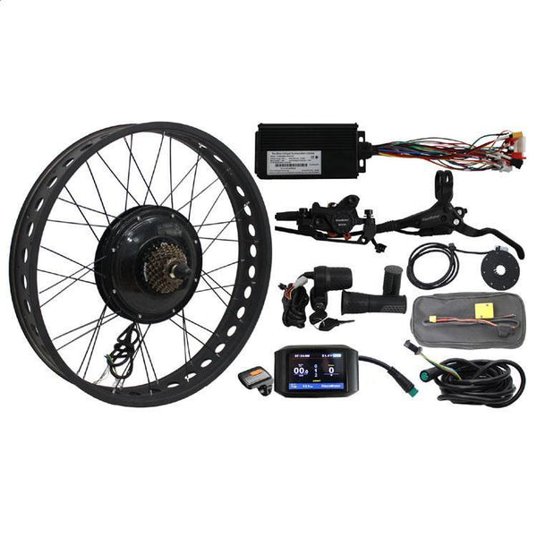 Ebike 36-72V 1000W Fat Tire Conversion Kits & Colorful Display fr Electric Bike Snow Bike